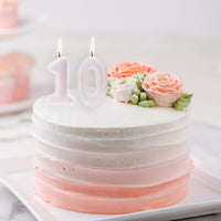 Age 0 Glitter Numeral Moulded Pick Candle Iridescent