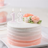 Age 3 Glitter Numeral Moulded Pick Candle Iridescent