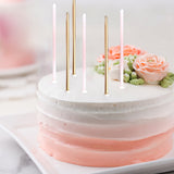 Extra Tall Candles Pastel Pink Metallic Mix with Holders