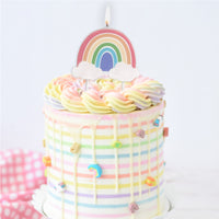 Large Pastel Rainbow Pick Candle