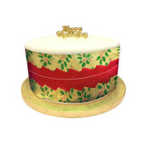 Cake Frills Holly Print with Plain Centre Assortment