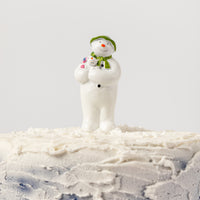 The Snowman™ holding The Snowdog Resin Cake Toppers Bulk