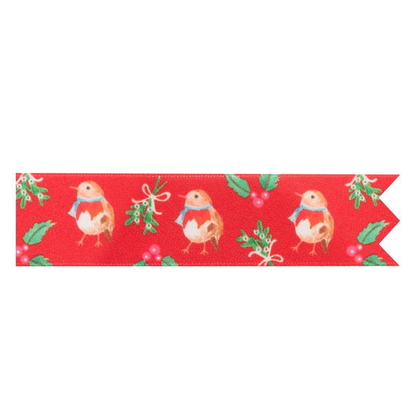 Sweet Christmas Robin Ribbon