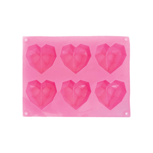 Happy Sprinkles Diamond Hearts Silicone Mould