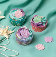 Mermaid Shell Sugar Toppers