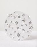 Snowflake Printed Cake Board Round 10in