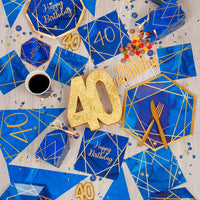 Number 40 Glitter Table Decoration Gold