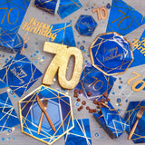 Number 70 Glitter Table Decoration Gold