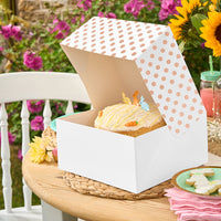 Rose Gold Polka Dot 10" Cake Box Foil