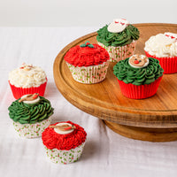 Holly Print Cupcake Cases