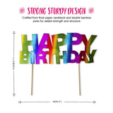 Rainbow Happy Birthday Cake Topper Foil