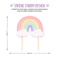 Pastel Rainbow Cake Topper