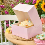 Pink Gingham 10" Cake Box