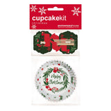 Merry Christmas Wreath Cupcake Kit