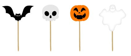 Ghoulish Halloween Mix Cupcake Toppers