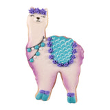 Llama Poly-Resin Coated Cookie Cutter White