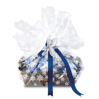 Jumbo Snowflake Cello Basket Bag with Twist Tie