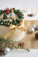 Merry Christmas Cake Ribbon Gold