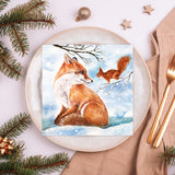 Tiflair Winter Fox and Squirrel Lunch Napkins 3ply