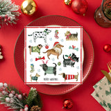 Tiflair Christmas Dogs Lunch Napkins 3 ply