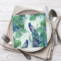 Tiflair Peacock Paradise Lunch Napkins 3 ply