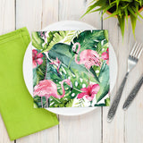 Tiflair Flamingo & Hibiscus Lunch Napkins 3 ply