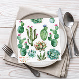 Tiflair Cactus & Succulents Lunch Napkins 3 ply