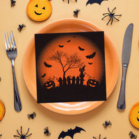 Tiflair Halloween Silhouette Lunch Napkins 3 ply