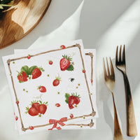 Tiflair Strawberry & Bumblebee Lunch Napkins 3 ply