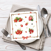 Tiflair Strawberry & Bumblebee Lunch Napkins 3 ply