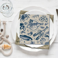 Tiflair Seafood Fish Platter Lunch Napkins 3 ply