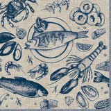 Tiflair Seafood Fish Platter Lunch Napkins 3 ply