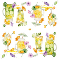 Tiflair Fresh Summer Lemonade Lunch Napkins 3 ply