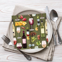 Tiflair Cheese & Wine Lunch Napkins 3 ply