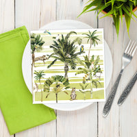 Tiflair Paradise Safari Palms Lunch Napkins 3 ply