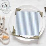 Tiflair Modern Stripes Blue Lunch Napkins 3 ply