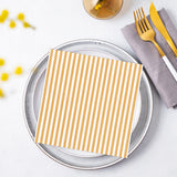 Tiflair Modern Stripes Mustard Yellow  Lunch Napkins 3 ply