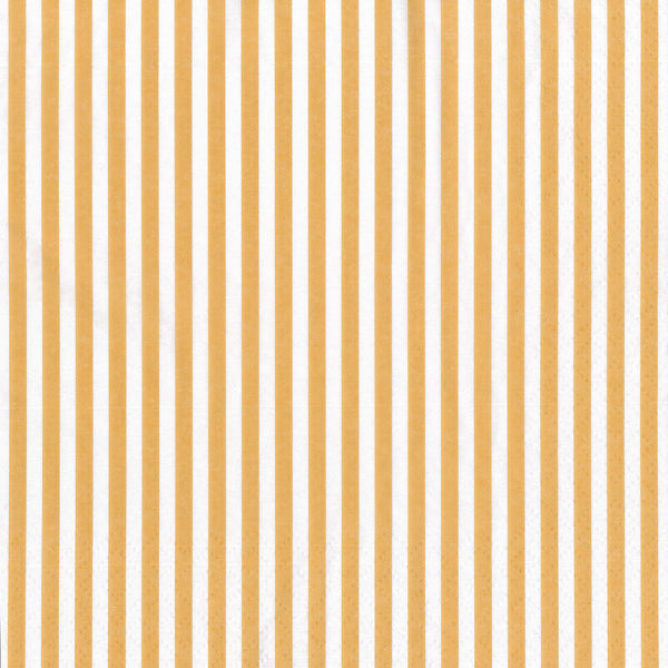 Tiflair Modern Stripes Mustard Yellow  Lunch Napkins 3 ply