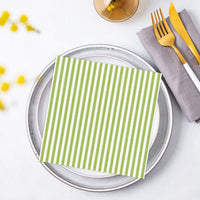 Tiflair Modern Stripes Fern Green Lunch Napkins 3 ply