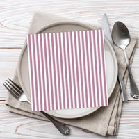 Tiflair Modern Stripes Purple Lunch Napkins 3 ply