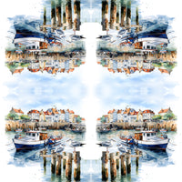 Tiflair Fishing Village Port Scene Napkins 3 ply