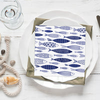 Tiflair Shoal of Blue Fish Lunch Napkins 3 ply