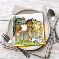 Tiflair Kitten & Foals In Stable Lunch Napkins 3 ply