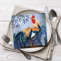 Tiflair Cockerel Blue Lunch Napkins 3 ply