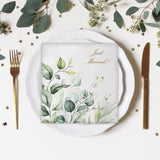 Tiflair Eucalyptus Foliage Wedding Lunch Napkins 3 ply