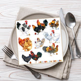 Tiflair Farmyard Chickens Lunch Napkins 3 ply