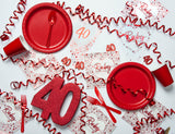 Ruby Anniversary Paper Flag Bunting Foil Stamped