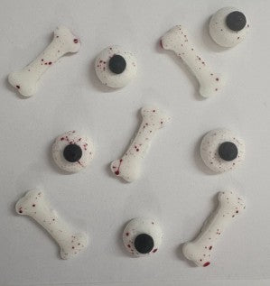 Eerie Eyeballs and Bones Sugar Toppers
