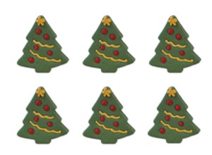 Festive Christmas Tree Sugar Toppers (new SFX373)
