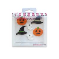 Halloween All Hallows Eve Hat Ghost & Pumpkin Sugar Toppers
